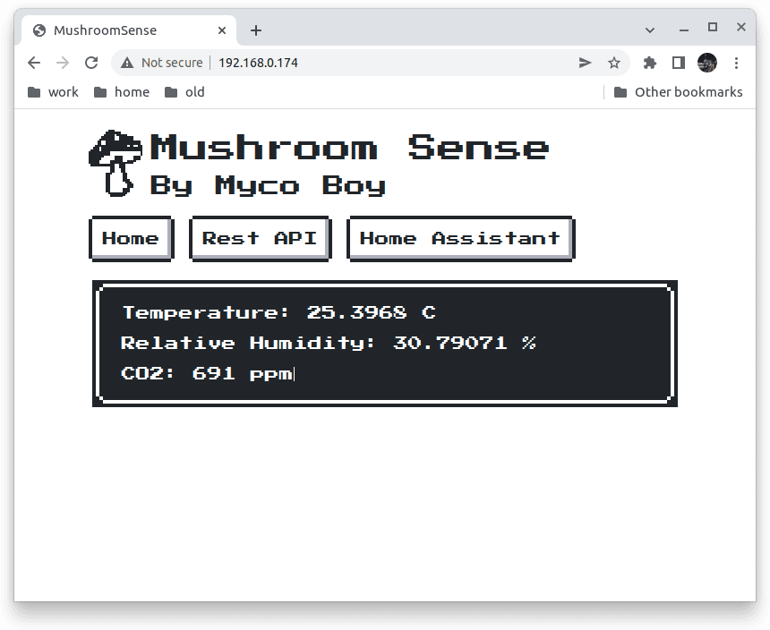 Mushroom sense connecting to my wifi network